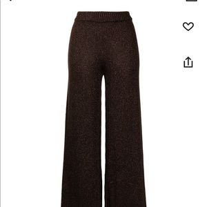 Staud cropped daisy glitter flare pants